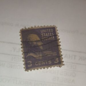 Vintage Purple 3 Cents Stamp